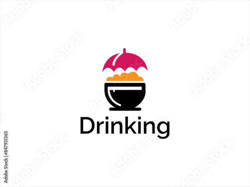 drinking logo design vector