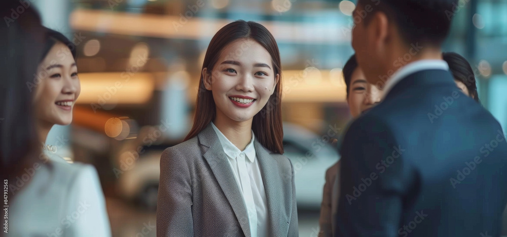 A group of people are smiling and laughing together A group of people are smiling and laughing together
