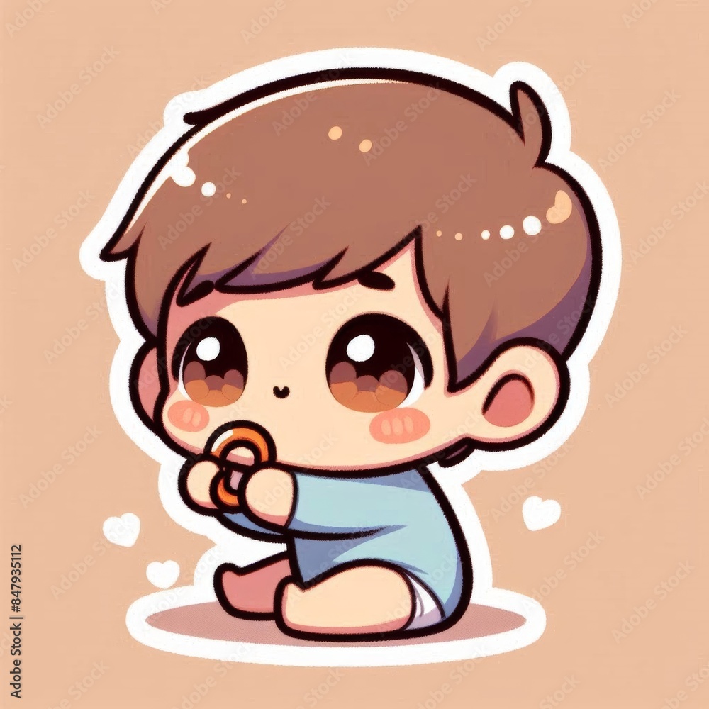 Cute Baby Boy Cartoon Character Cute Baby Boy Cartoon Character