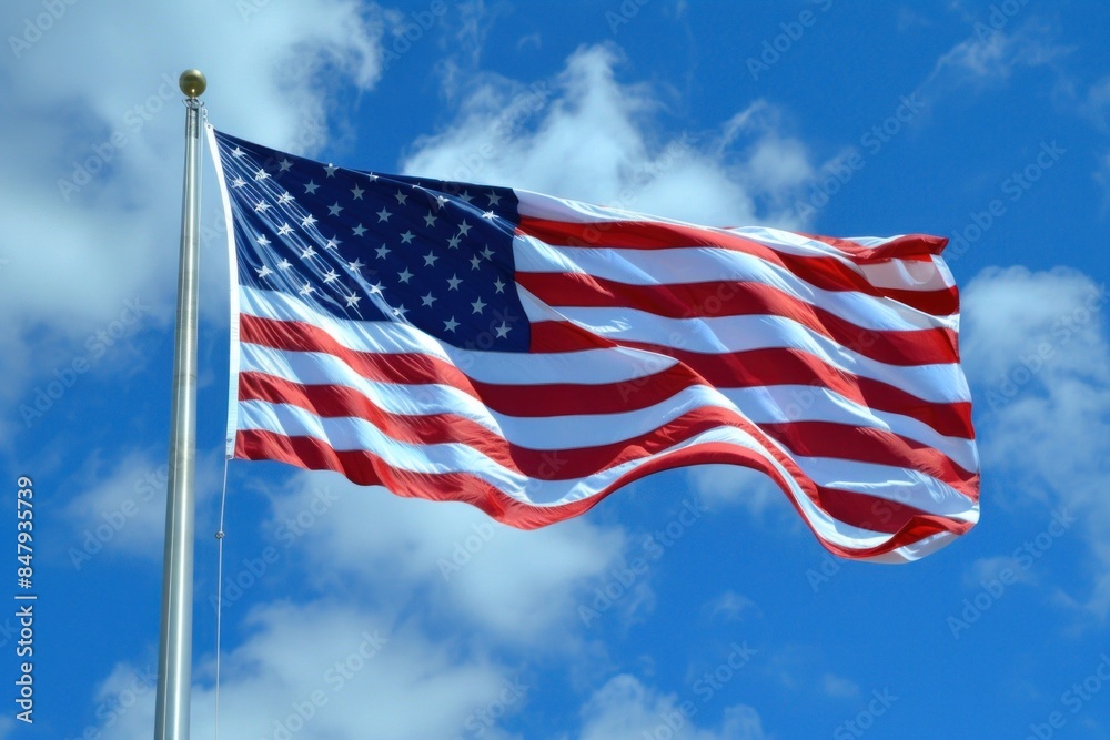 Naklejka premium American Flag Fourth of July Stripes