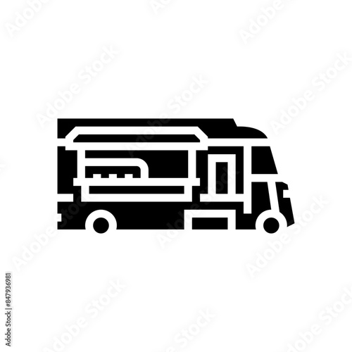 food truck street cafe glyph icon vector. food truck street cafe sign. isolated symbol illustration