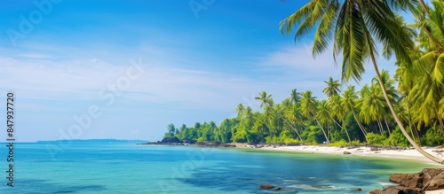 sea and sky in koh kood. Creative banner. Copyspace image