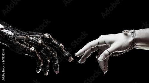 Robots pointing fingers at each other