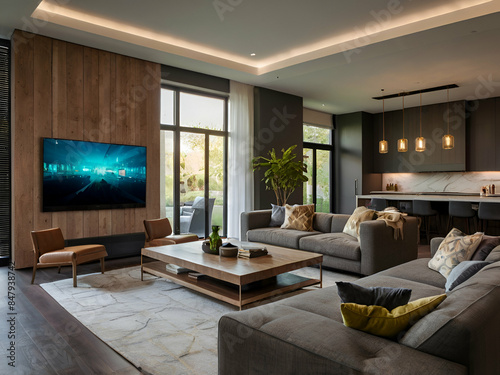 Futuristic Smart Living Room 