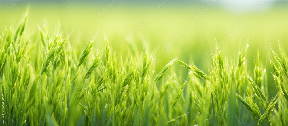 Rice in the field. Creative banner. Copyspace image Rice in the field. Creative banner. Copyspace image