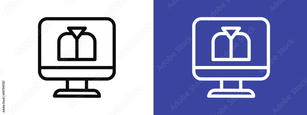 Online Fashion Shopping Icon Ideal for Retail and E-Commerce Themes Online Fashion Shopping Icon Ideal for Retail and E-Commerce Themes