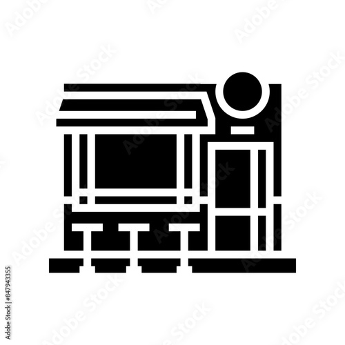 tapas bar street food cafe glyph icon vector. tapas bar street food cafe sign. isolated symbol illustration