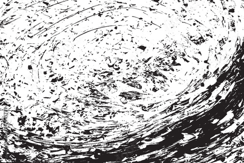Monochromatic Marble Swirls: Black White Liquid Texture