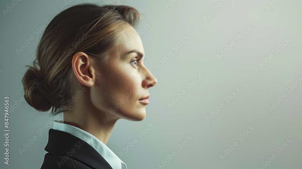 Professionelles Portrait einer Geschäftsfrau auf einem Studio Background Professionelles Portrait einer Geschäftsfrau auf einem Studio Background