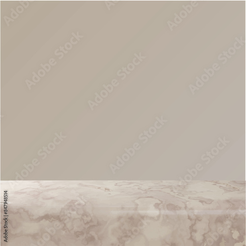 marble  table top 3d vector
