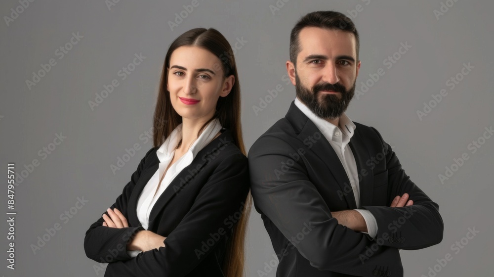 Business Partners Collaborate Around a Table Filled With Charts and Coffee Business Partners Collaborate Around a Table Filled With Charts and Coffee