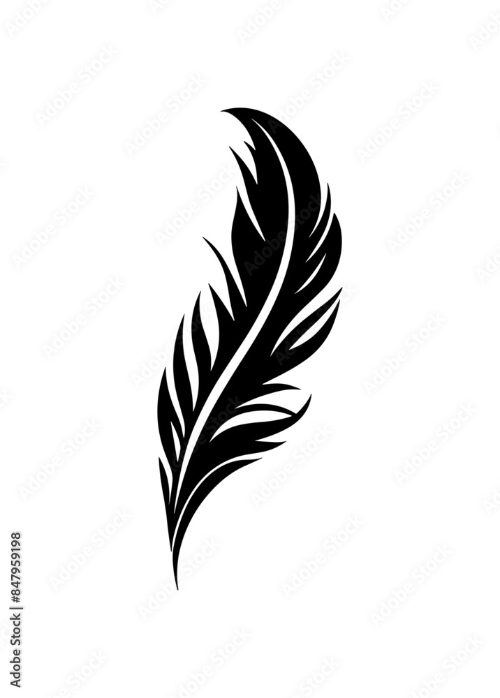 Feather vector icon isolated on white background Feather vector icon isolated on white background