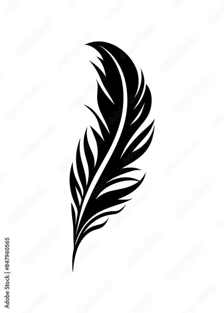 Feather vector icon isolated on white background Feather vector icon isolated on white background