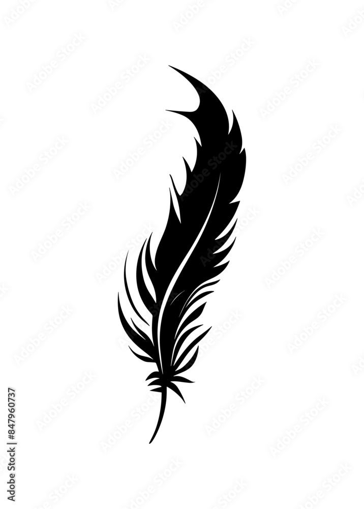 Feather vector icon isolated on white background Feather vector icon isolated on white background