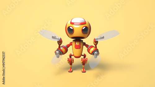 Autonomous drone 3d character