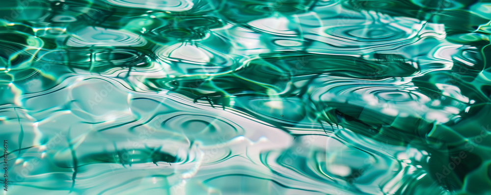 Rippling turquoise water with reflections. Rippling turquoise water with reflections.