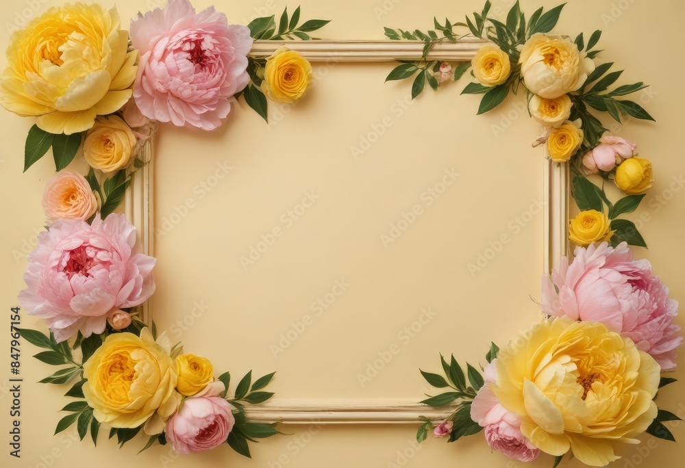 frame with roses frame with roses
