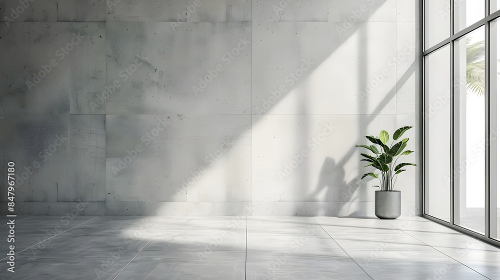 Bright and Minimalist Concrete Room Showcasing Clean Lines and Simplistic Design Bright and Minimalist Concrete Room Showcasing Clean Lines and Simplistic Design
