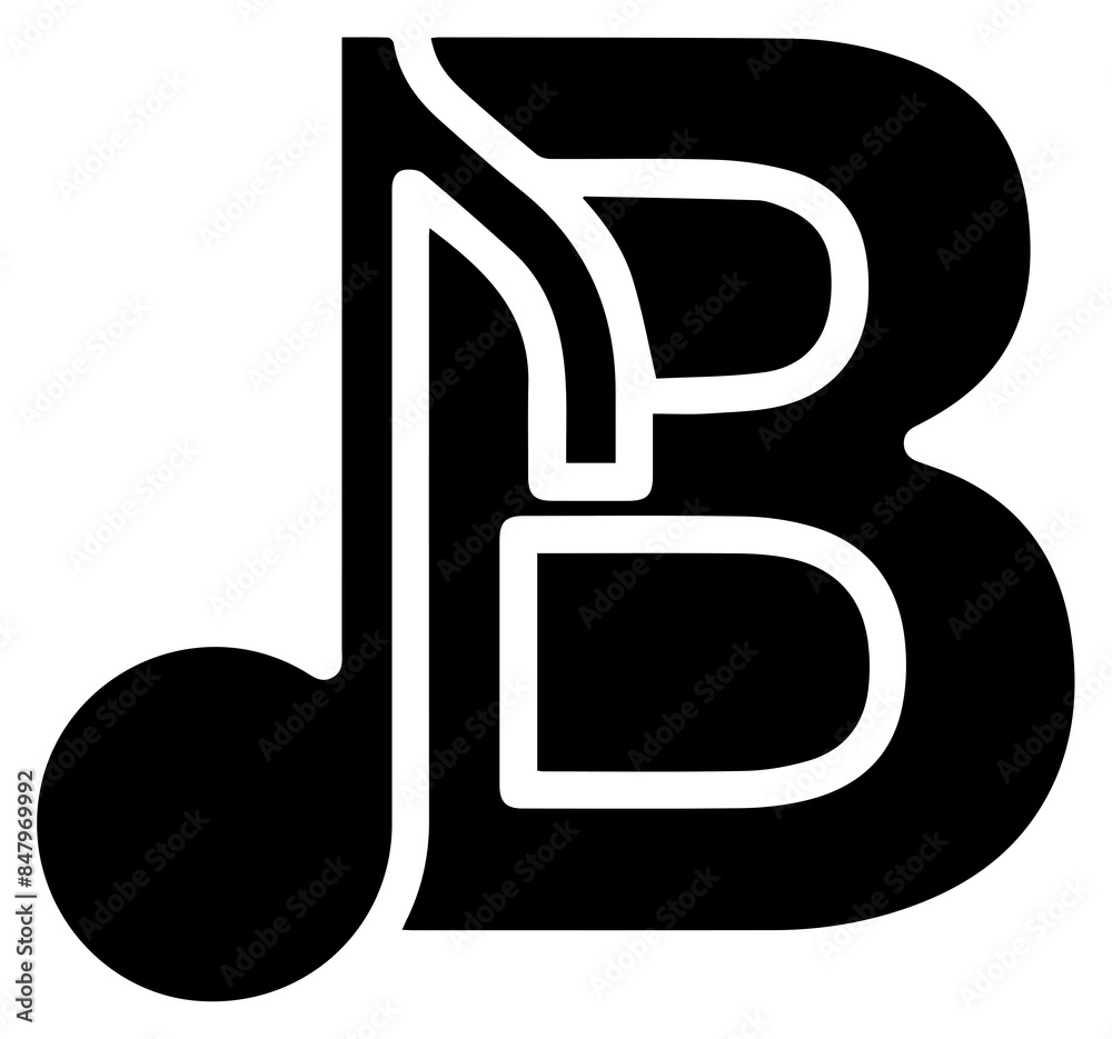 Bold B Logo for Branding Musical Studio Logo Design on a transparent background Bold B Logo for Branding Musical Studio Logo Design on a transparent background