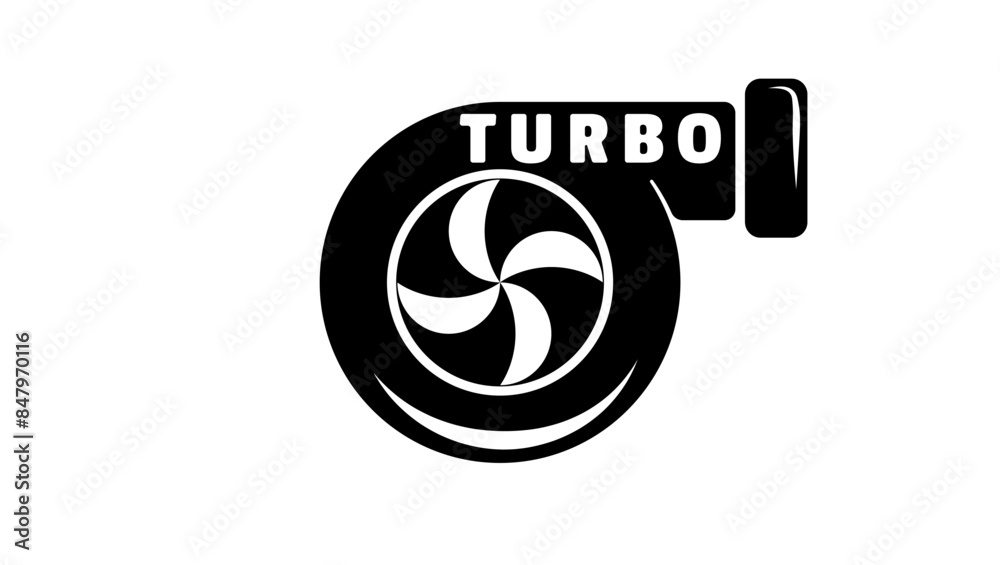 turbo sign, black isolated silhouette turbo sign, black isolated silhouette