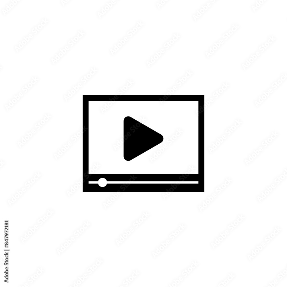 Modern play button icon for media player interface. Ideal for web and app design Modern play button icon for media player interface. Ideal for web and app design