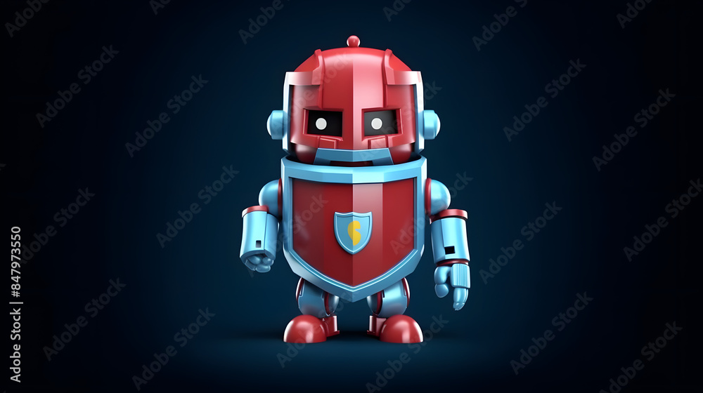 Fototapeta premium Security Robot 3d Character