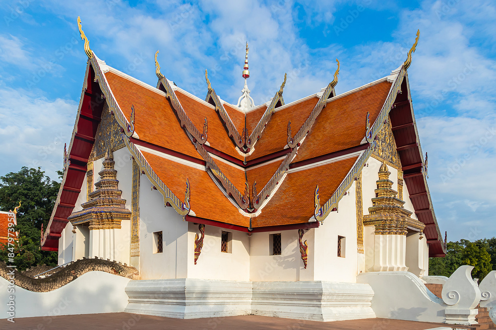Wat Phumin is the most famous temple and quite unique in design with Lanna style in Nan Province, Thailand. Wat Phumin is the most famous temple and quite unique in design with Lanna style in Nan Province, Thailand.
