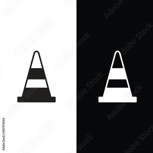 Safety cone icon vector logo design template