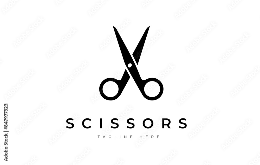 scissors vector logo design scissors vector logo design
