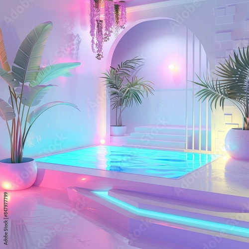 background illustration neon pastel © ofri