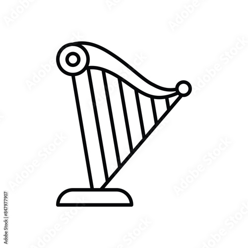 Harp vector icon