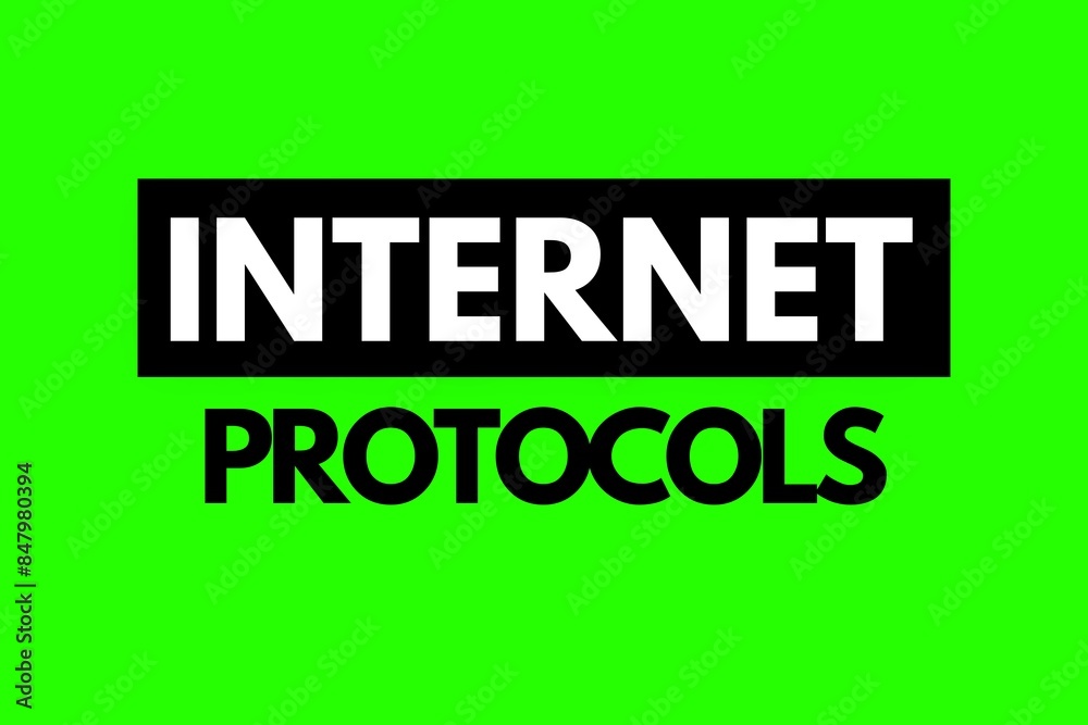 Internet Protocols Text, Internet Protocols Illustration Internet Protocols Text, Internet Protocols Illustration