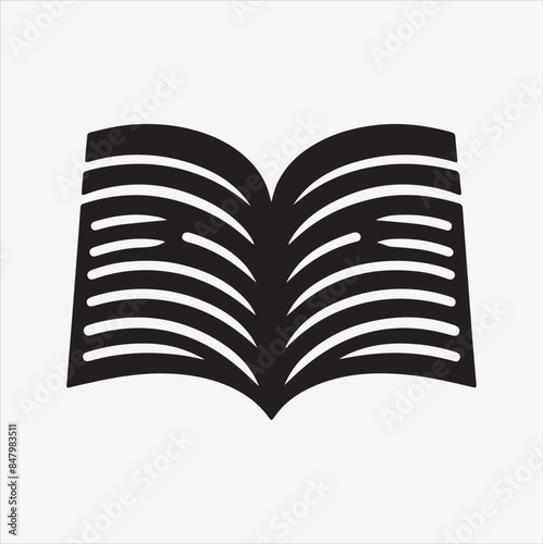 Book Icon silhouette vector illustration 