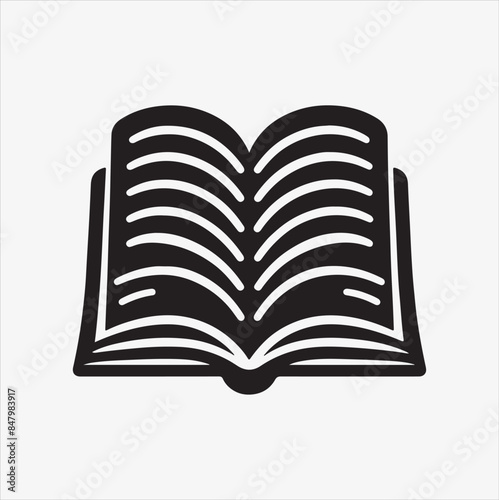 Book Icon silhouette vector illustration