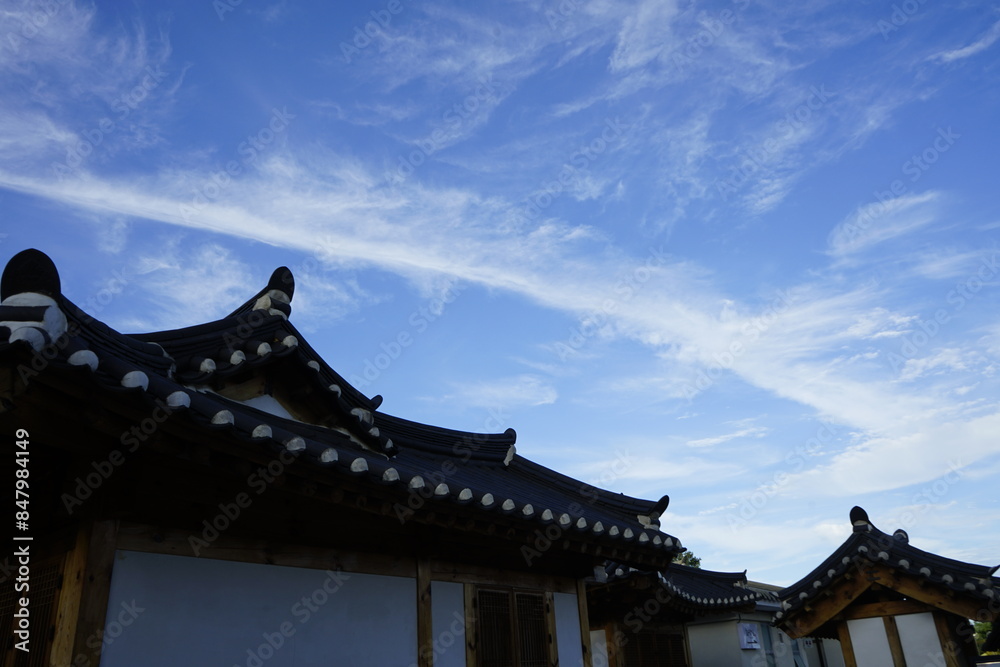 Naklejka premium This is a traditional cultural heritage Hanok village scenery.