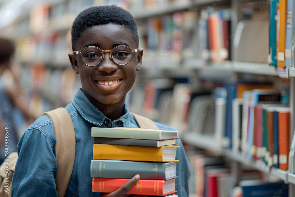 college student in library college student in library