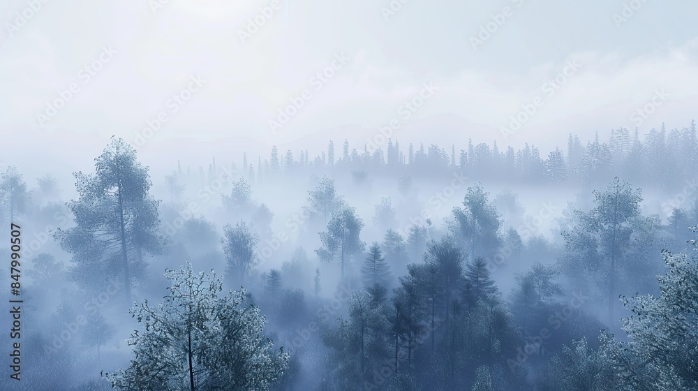 Hazy day on inversion weather and fog Hazy day on inversion weather and fog