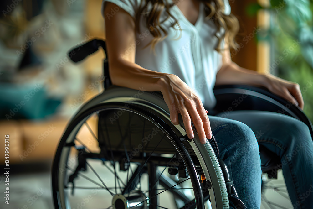 Obraz premium the disabled person in a wheelchair