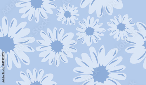 Cute sunflower pattern background vector design