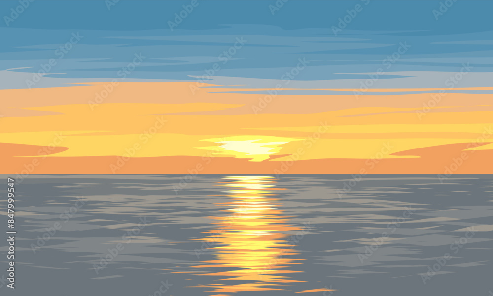 Obraz premium ocean scenery sunset landscape