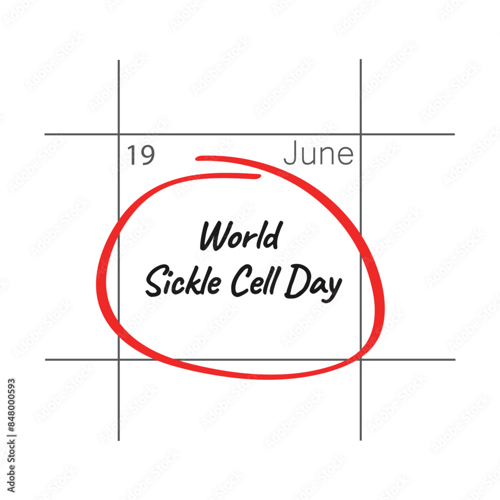 Obraz premium World Sickle Cell day every year in June.