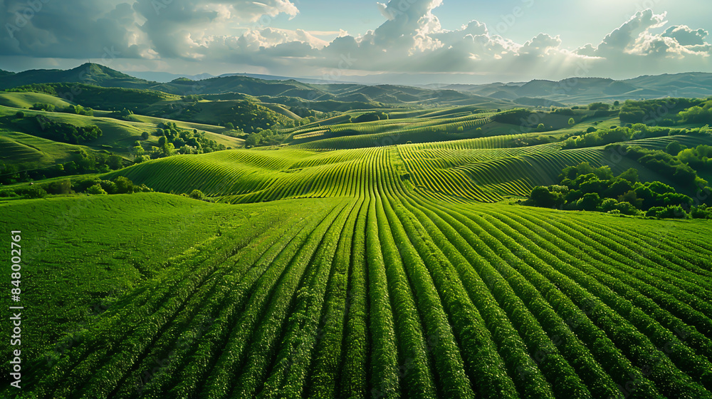 Efficient Automated Irrigation Systems in Vast Farmland Aerial View Efficient Automated Irrigation Systems in Vast Farmland Aerial View