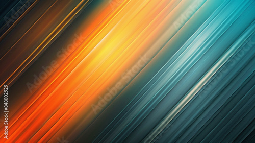 Orange and Cyan with templates metal texture soft lines tech gradient abstract diagonal background 