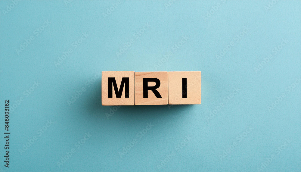 Wood blocks with abbreviation text MRI - Magnetic Resonance Imaging. Medicine concept. Top view Wood blocks with abbreviation text MRI - Magnetic Resonance Imaging. Medicine concept. Top view