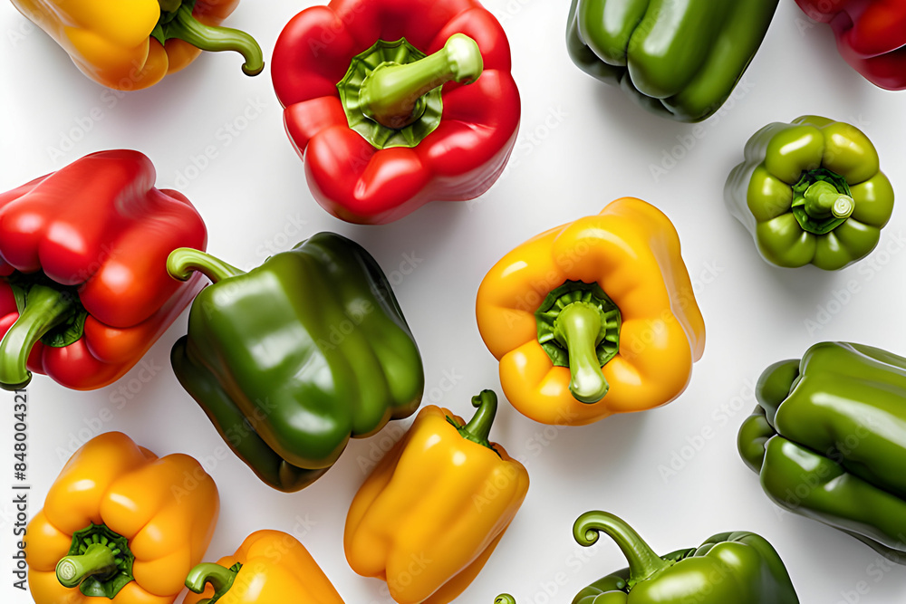 bell pepper isolated on white background bell pepper isolated on white background