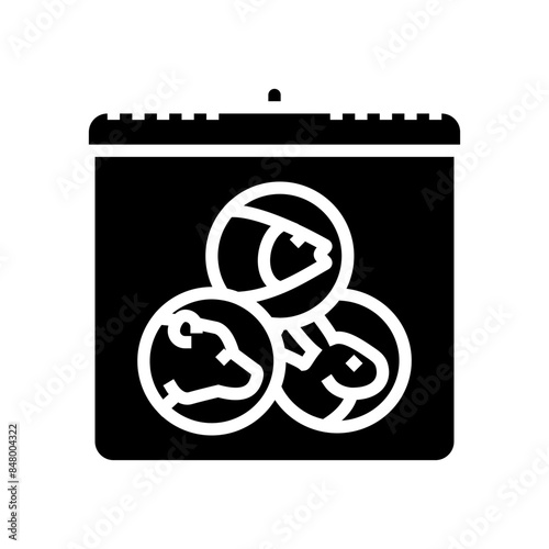 biological diversity international day glyph icon vector. biological diversity international day sign. isolated symbol illustration