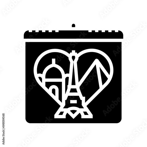 monuments sites international day glyph icon vector. monuments sites international day sign. isolated symbol illustration