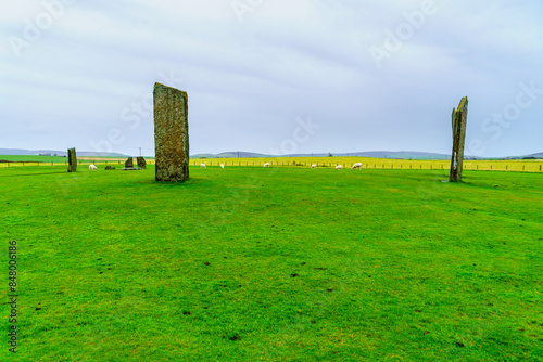 Obraz na płótnie View of the Standing Stones of Stenness, Orkney Islands w salonie