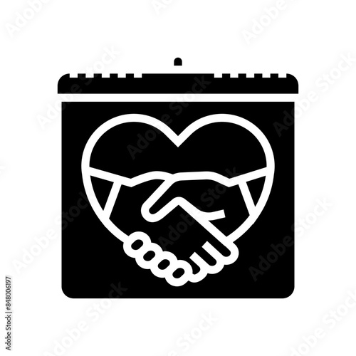 world happiness day international glyph icon vector. world happiness day international sign. isolated symbol illustration
