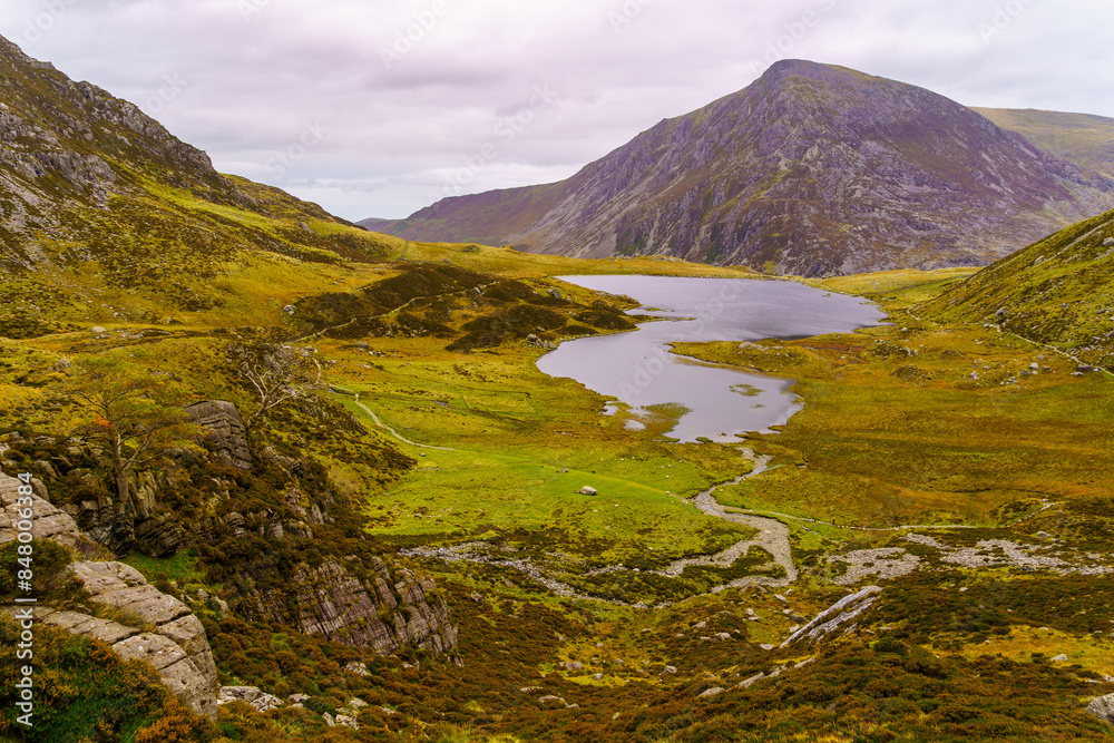 Llyn Idwal lake, in Snowdonia National Park